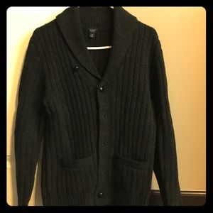J.Crew men’s dark forest green cardigan/sweater